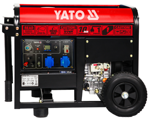 Генератор тока дизельный YATO: P=3.2 кВт, U=230 V AC