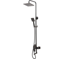 Душовий комплект з кульовим регулятором RETRO BLACK 3 FALA : 2 функції, регульована висота 95-130 см
