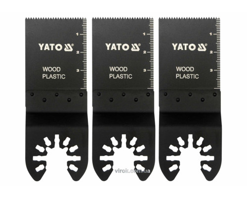 Полотна-насадки режущие YATO BIM: универсальные для реноватора, 3 шт., 40 х 34 мм [10/100]