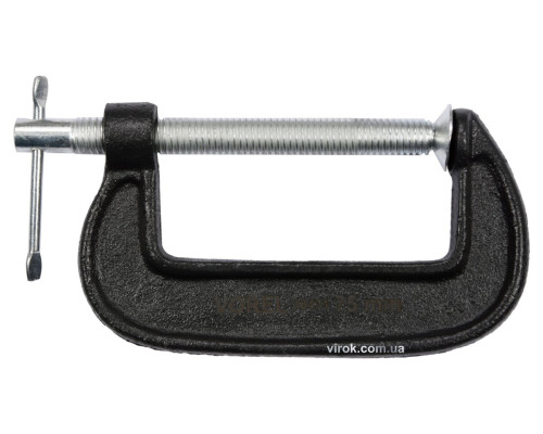 Струбцина з гвинтовим затиском "G" подібна VOREL; l= 75 мм [50]