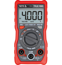 Мультиметр TRUE RMS електричних параметрів YATO з LCD-цифровим діапазоном 4000 від 2х1,5V;AA батар