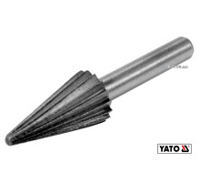Фреза конусная по металлу YATO: Ø13 x 25/55 мм, HSS 4241, хвостовик-Ø6 мм [80]