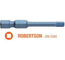 Насадка викруткова ударна USH Blue Shock : Robertson R3 x 50 мм torsion, Уп. 5 шт.