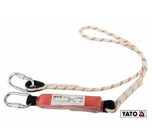 Мотузка з амортизатором і 2 карабінами YATO : L= 1.8 м, Ø= 12 мм [12]