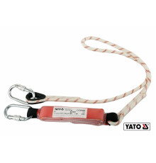 Мотузка з амортизатором і 2 карабінами YATO : L= 1.8 м, Ø= 12 мм [12]
