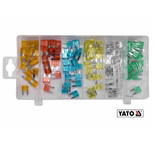 Запобіжники автомобільні YATO MINI, по 20 шт. для струмів 5, 10, 15, 20, 25, 30 А, 120 шт [12]