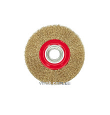 Щітка - крацовка для точильного станка VOREL латунна. сталь Ø-150мм [12/36]