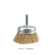 Щітка - крацовка VOREL ЧАШКА з стержнем Ø-75мм [12/96]