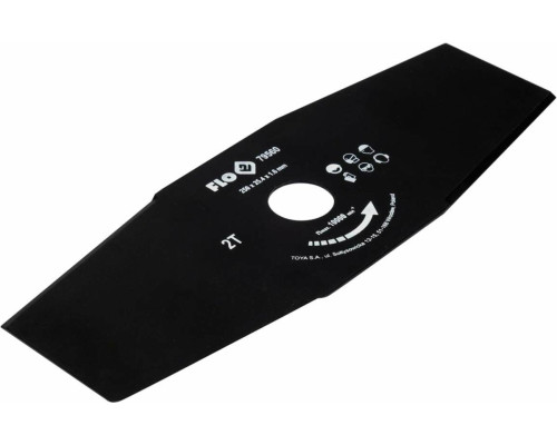 Нож 2-резцовый к бензокосе FLO, 250 мм, крепежный Ø= 25,4 мм [25/50]