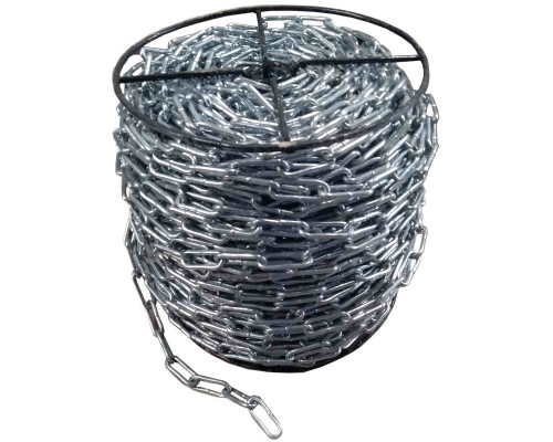 Ланцюг з довгою ланкою оцинкований ТМ "VIROK" DIN 5685C; Ø= 8 мм, 25 кг, l= 24 м ± 1,0% (TR)