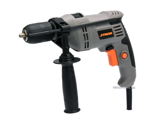 Дриль ударний мережевий STHOR, 600 Вт, патрон самозатискний для свердл Ø≤ 13 мм [10]
