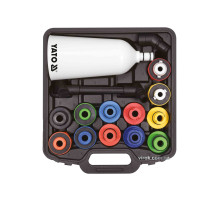 Лейка для залива масла в двигатели YATO: V=2 л, с 12 адаптерами; компл. 15 элем. [4]