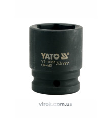 Головка торцева ударна 6-гранна YATO : квадрат 3/4", М= 33 мм, L= 56 мм [8/32]