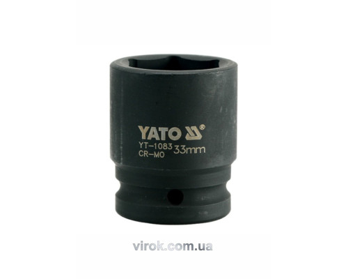 Головка торцева ударна 6-гранна YATO : квадрат 3/4", М= 33 мм, L= 56 мм [8/32]