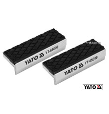 Губки змінні до лещат м'які YATO: 75 х 30 х 10 мм, алюмінієві з гумою [20/60]