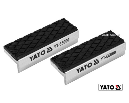 Губки змінні до лещат м'які YATO: 75 х 30 х 10 мм, алюмінієві з гумою [20/60]