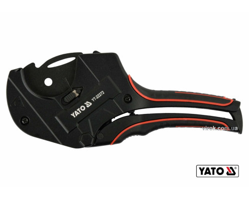 Труборіз для ПВХ труб YATO : max Ø50 мм, алюмінієвий корпус, ручка- ABS + TPR [10/30/360]
