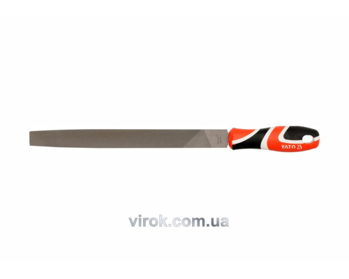 Напильник по металлу YATO, плоский l=250 мм, #2 [20/80]