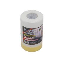 Пленка защитная с малярным скотчем VIROK 550мм х 20м х 1,6мм [60]