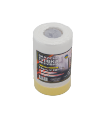 Плівка захисна з малярним скотчем VIROK  550мм х 20м х 1,6мм [60]