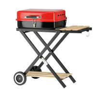 Гриль угольный с раскладным столом LUND, решетка - 45х34 см, с 2 колесами; 74х 42х 79 см [1]