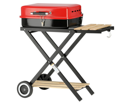 Гриль вугільний з розкладним столом LUND, решітка- 45х 34 см, з 2 колесами; 74х 42х 79 см [1]