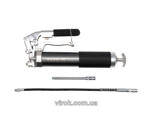 Шприц мастильний YATO, 500 см³, 70 MPa. з жорстк. і гнучк. трубками [12]