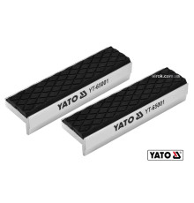 Губки змінні до лещат м'які YATO: 100 х 30 х 10 мм, алюмінієві з гумою [20/60]