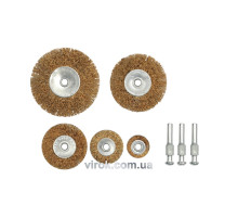 Щітка - крацовка VOREL , Набір плоских 5шт.  [20/120]