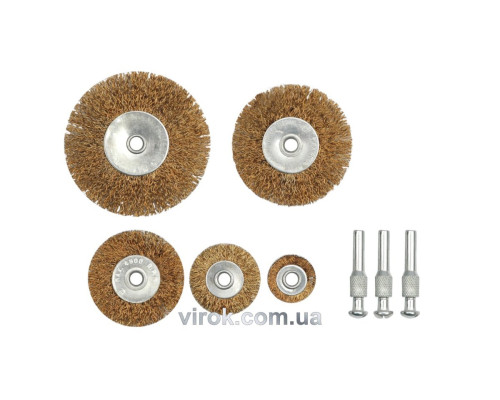 Щітка - крацовка VOREL , Набір плоских 5шт. [20/120]