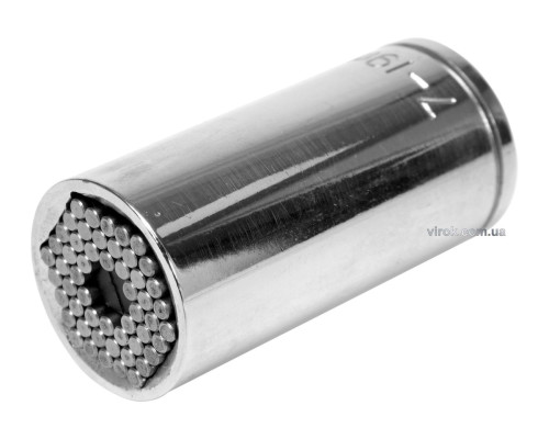 Головка торцева універсальна VOREL : квадрат 3/8", M 7-19, L= 53 мм, CrV [8/48]