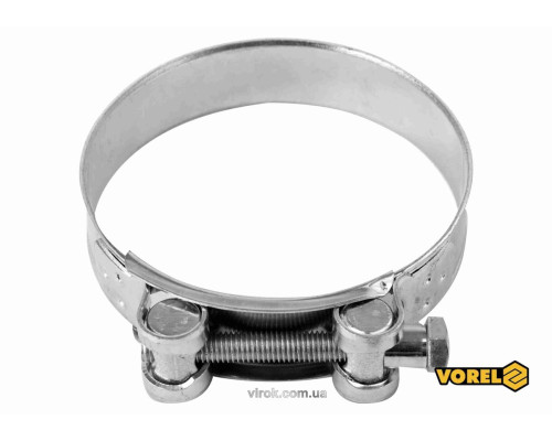 Хомут сталевий, з гвинтовим затискачем GBS W1 VOREL : Ø= 92-97/ 24 мм, оцинкований [100]