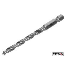 Сверло по дереву YATO: Ø5 x 85/50 мм, хвостовик-HEX 1/4", HSS 4241(DW)