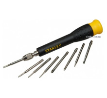 Викрутка-тримач з прецизійними насадками STANLEY : SL і PH, в футлярі, 9 шт