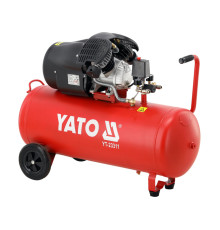 Компресор мережевий YATO 230 В, 2.2 кВт, тиск ≤ 8 Bar,  под. повітря- 392 л/хв, ресивер- 100 л [1]