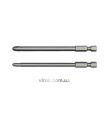 Набор отверточных насадок YATO : "TRI-WING" #2-#4, HEX 1/4", L= 100 мм. 2 шт. [25/100]