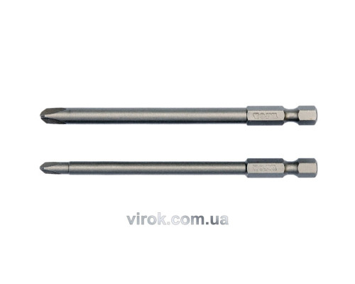 Набор отверточных насадок YATO : "TRI-WING" #2-#4, HEX 1/4", L= 100 мм. 2 шт. [25/100]