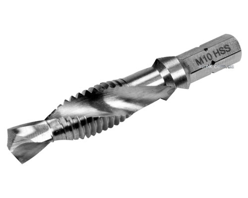 Сверло-метчик YATO М10 х 1.5 мм, HSS М2, HEX-1/4", l=59/15 мм [20/200]