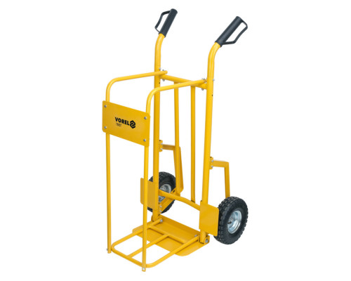 Візок для дров VOREL з 2 пневматич. колесами Ø= 25 см, для максим. навантаження 200 кг, 120х67х70 см