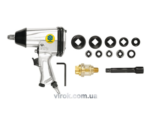 Гайковерт пневматичний VOREL : квадрат 1/2", в комплекті [5]