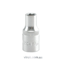 Головка торцева 6-гранна YATO : квадрат 1/4", М= 5 мм, L= 25 мм [24/240/400]