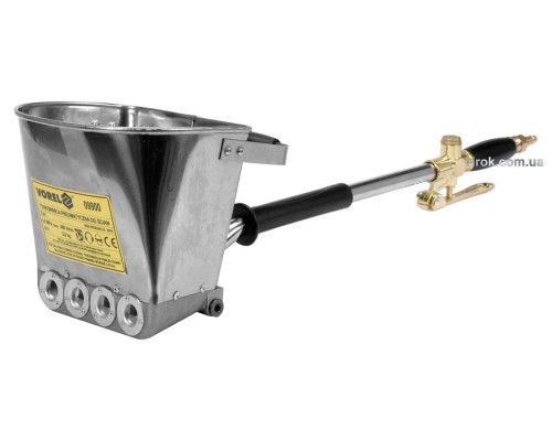 Ковш пневматичний для штукатурки стін VOREL : ємність- 4 л, 4 бар, 400 л/хв, продукт.- 50 м²/год [4]