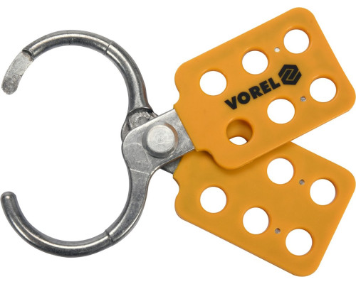Затискач пружинний алюмінієвий VOREL : Ø6 x 48 мм, для 6 навісних замків з дугою Ø≤ 10 мм(DW)