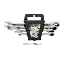 Ключи рожково – накидные с трещаткой VOREL, набор 4 шт. [10/20]