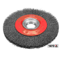 Щітка зачисна дискова YATO : Ø=200/32 мм з нержавіючої сталі. 4500 об/хв [5/20]
