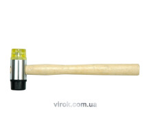 Молоток резина-пластик VOREL с деревянной ручкой, Ø=35мм [30/60]