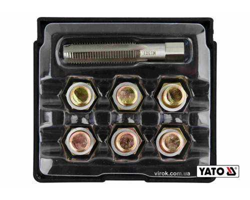 Набор для ремонта масляных пробок YATO: с алюминиевыми прокладками, резьба- М13 х 1.5, 6 шт [10/40]
