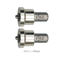 Отверточная насадка для гипсокартона VOREL: Phillips PH2 x 25 мм. 2 (Шт/Уп.) [12/144]