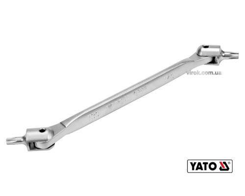 Ключ TORX 2-сторонний на шарнирах YATO: Т30 х Т40, L=229 мм, Cr-V (DW)