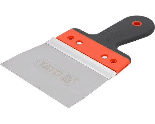 Шпатель фасадний YATO роб. частина- 150х 90мм з нержавіючої сталі, l=250 мм, двокомпонент ручка [10]